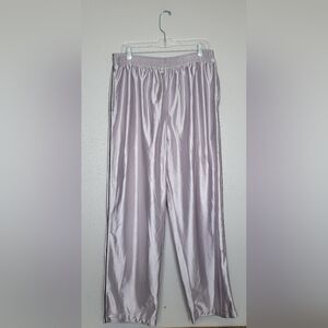 Emerge Athletic Basketball Track Silver Pinstripe Drawstring Pants